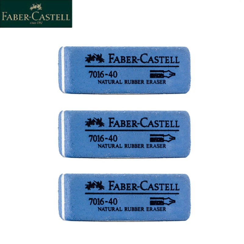 Faber Castell Natural Rubber Eraser for Gel/Ink/Ballpoint/Fountain Pen Sand Rubber Eraser Erasable School Exam Supplies 3Pcs
