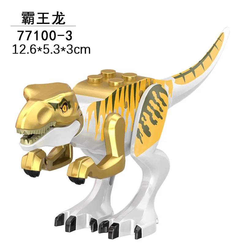 Jurassic World 3 Brutal Raptor Building Blocks Dinosaur Bricks Tyrannosaurus Indominus I-Rex Assemble Toy For Children