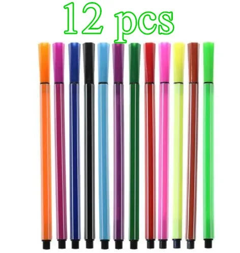 Children Painting 6/12 Non-toxic Water Color Pencil Washable Watercolor Pen Mark Painting for Kids Drawing Art Supplies