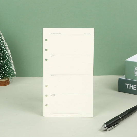 A5 A6 A7 Loose Leaf Notebook Refill Spiral Binder Inner Page Weekly Monthly To Do Line Dot Grid Inside Paper Stationery