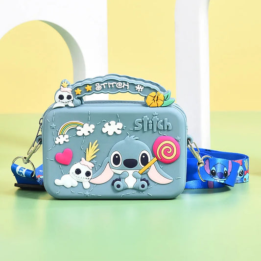 Stitch Silicone Bag Cartoon Anime Figure Stich Shoulder Bag Lilo & Stitch Fashion Kids Girl Accessories Coin Purse Gift