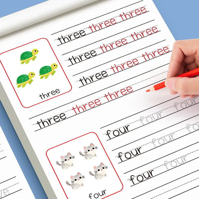 32-Page Children's Handwriting Practice Book, English Alphabet Letters, Tracing and Writing Pen Control Training Book, Children's Early Education Workbook, Learning to Write, Suitable for Home and School Writing Aids
