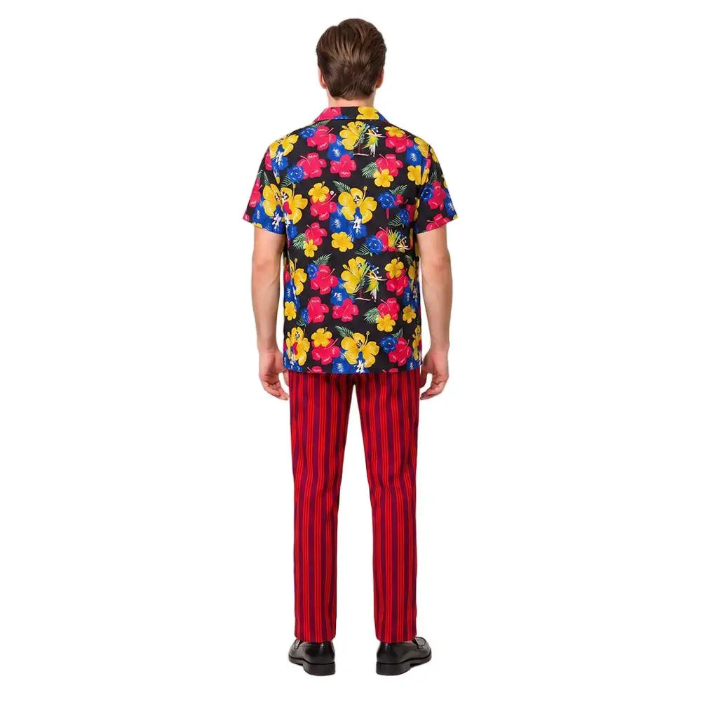 Fantasy Ace Ventura Cosplay Clothing 1994 Movie Pet Detective Men Costume Disguise Halloween Adult Male Roleplay Party Outfits