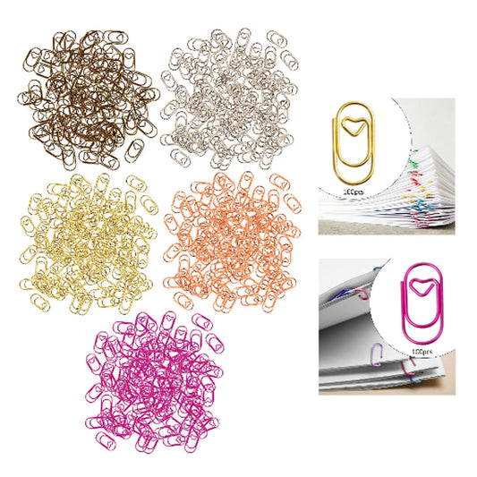 100 Pieces Paper Clips Accessories Portable Metal Multipurpose Office Supplies for Personal Documents School Journal Classroom