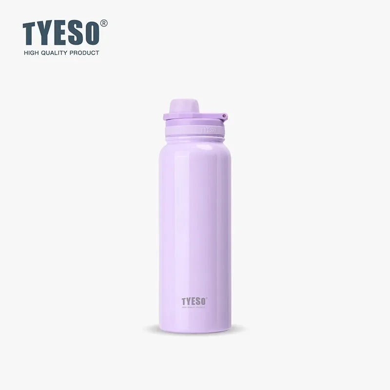 TYESO Thermos Bottle Car Insulated Flask Water Tumbler for Outdoor Sports Travel Vacuum Flasks Stainless Steel Thermal Cup