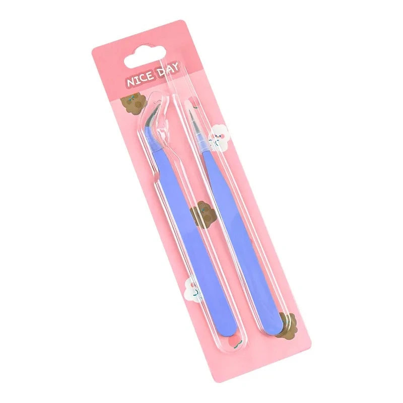 2pcs Tweezers Creative Color Clip for DIY Decroative Journal Diary Scrapbook Sticker Tool Back To School Student Supply