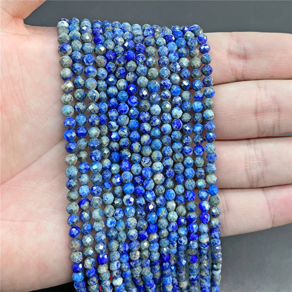2mm 3mm 4mm Faceted Natural Stone Pink Rose Quartzs Crystal Beads Round Amethysts Loose Beads for DIY Jewelry Making Necklace