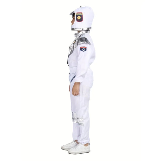 Boys Astronaut Costume – Space Jumpsuit with Helmet for Halloween & Career Day, 110–140 cm