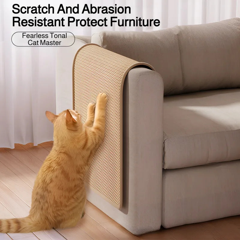 Cat Sisal Mat Furniture Wall Anti-Scratch Pad Wear-resistant Cat Scratching Board for Cat Paw Training Protect Couch and Carpets