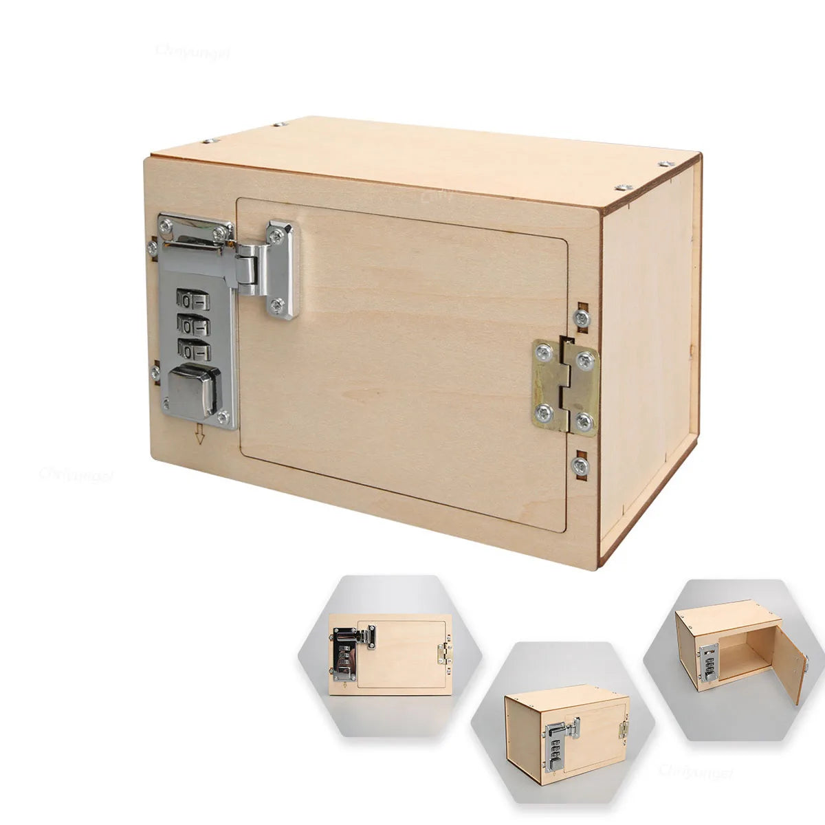 DIY Wooden Password Box for Kids Assembling Code Box Science School Projects Experiment Kits Science Toys STEM Educational Toys