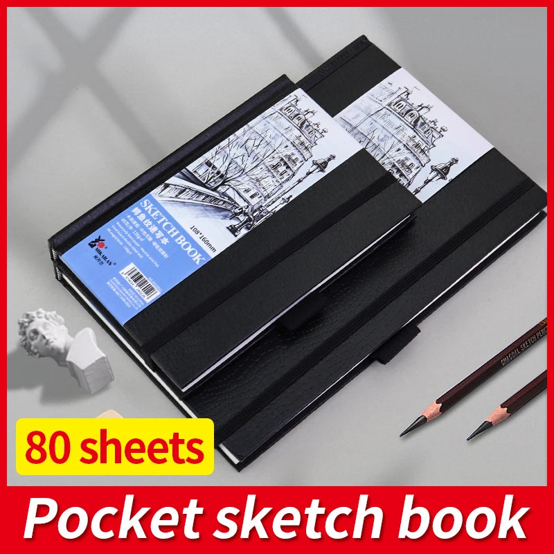MIKAILAN A4 A5 A6 SketchBook Hand Sketching Drawing Notebook Journal Planner Student Artist Painting Art Supplies 80Sheet 130g
