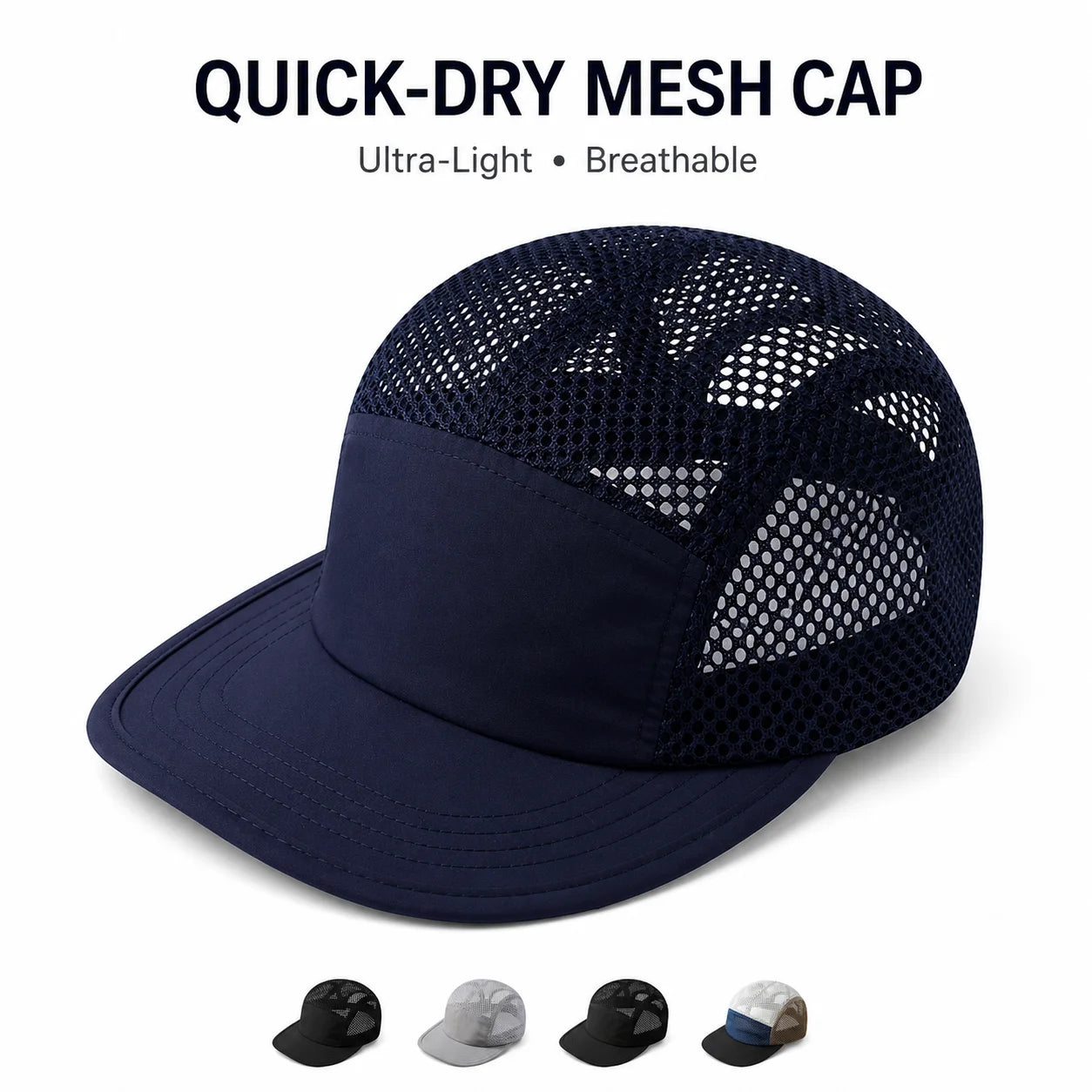Summer Full Mesh Baseball Cap Quick Dry Breathable Sport Hat Deep 11cm Adjustable Cooling Running Hiking Sun Hats for Men Women