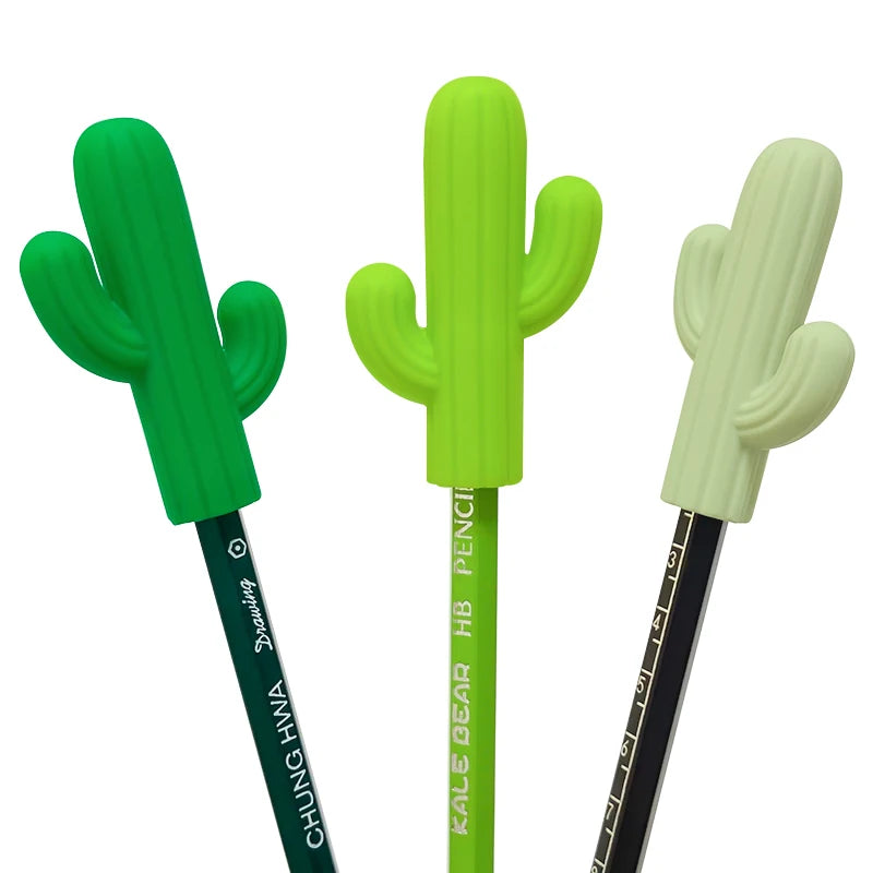 5PCS Silicone Pencil Topper Fun Silicone Baby Teether Pencil Cap Sensory Toy for Kids Children Autism ADHD Chew Tools