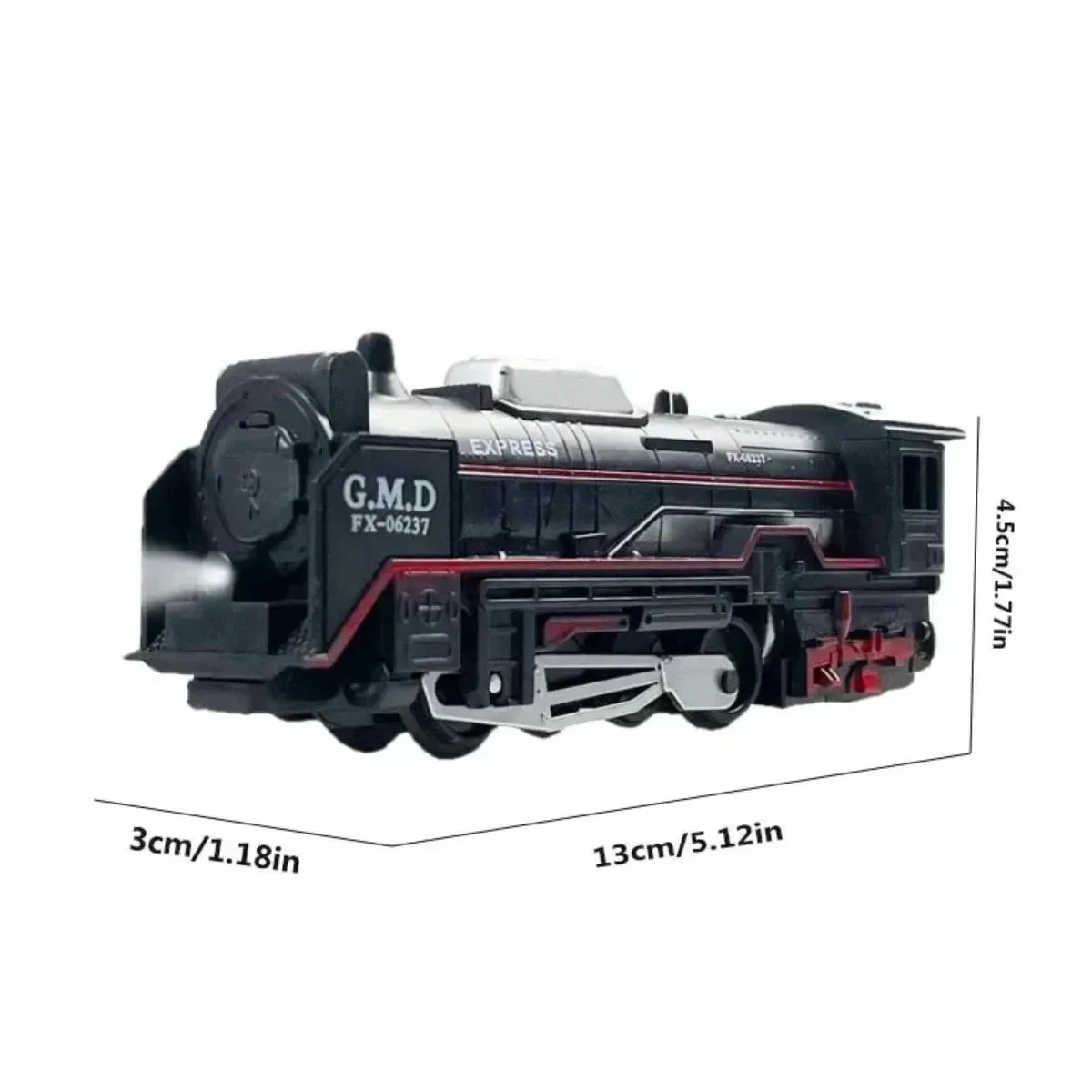 Electric Freight Train Set with Light-Up Tracks, STEM Railway Toy for Kids, Interactive Christmas Train Gift for Boys & Girls