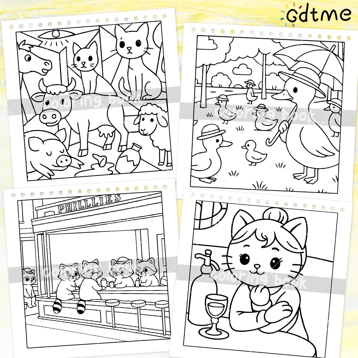 COZY MASTERPIECES Coloring Book for Adult Spiral binding 24page for Relaxation Kid Educational Toys DIY Painting Drawing Book ﻿