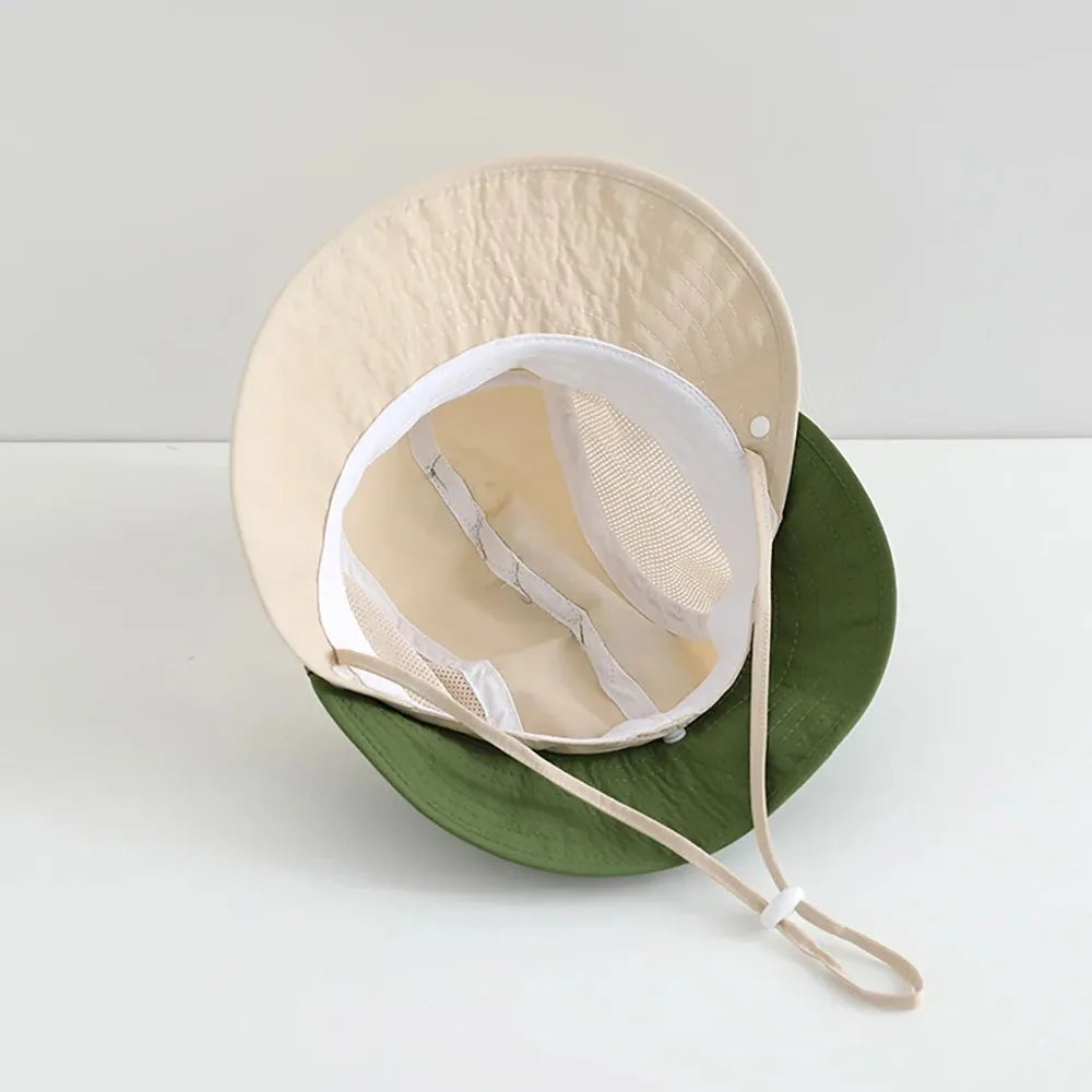 Cute Cartoon Baby Beach Hat with Bear Rabbit Ears Breathable Mesh Sun Visor Cap for Boys & Girls Summer Outdoor Panama Hat