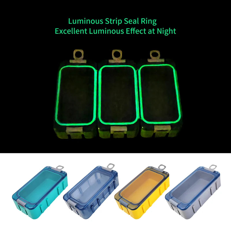 New 3Pcs Fishing Box Mini Plastic Accessories Storage Box Hook Organizer boxes Bait container Carp Tool Case with Luminous