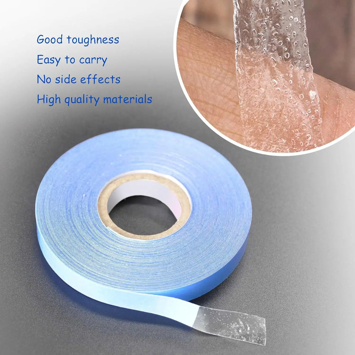 1 Roll 12Yards Double Sided Adhesives Blue Lace Front Support WalkerTape For Tape Hair/Skin Weft Hair/Lace Wigs/Toupee