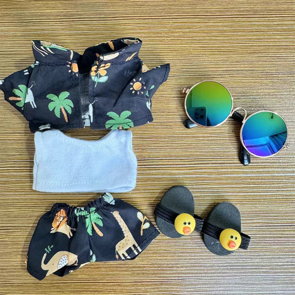 Summer Beach Set for 17cm Lababu Doll Lounge Chair Clothes Pants Set