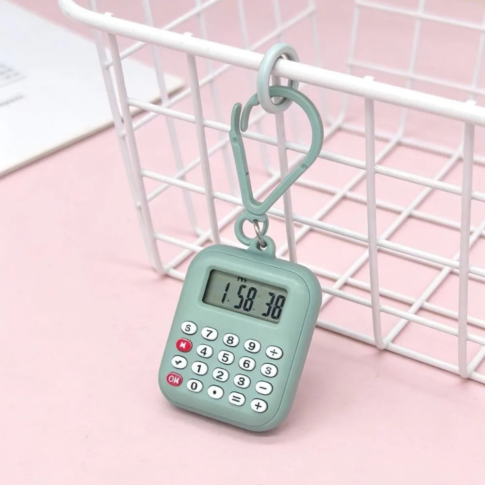 Multifunctional Mini Calculator 8 Digits Display Silent Button Electronic Calculator Lightweight Portable Keychain Calculator
