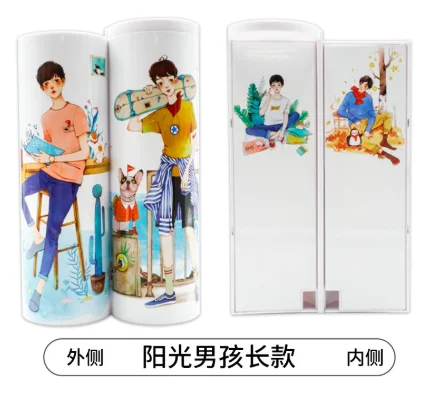 Pencil-box Multi-functional Pencil Case Plastic Double-layer Creative Pencil-box for children  Writing case