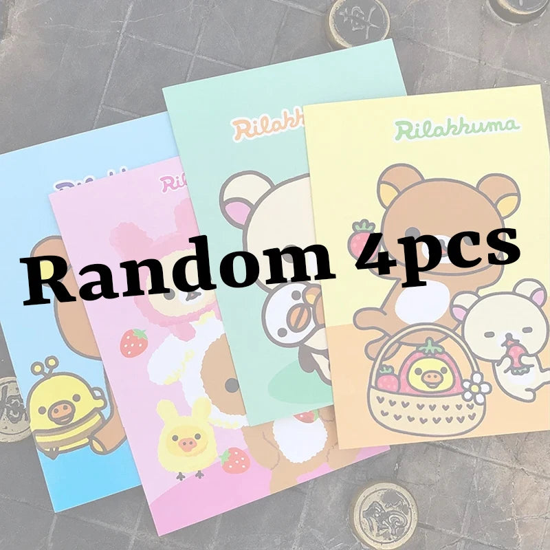 Rilakkuma A5 Notebook Kids Kawaii Relax Bear Journal Student Writing Note Notepad Planner School Office Supplies Children Gift
