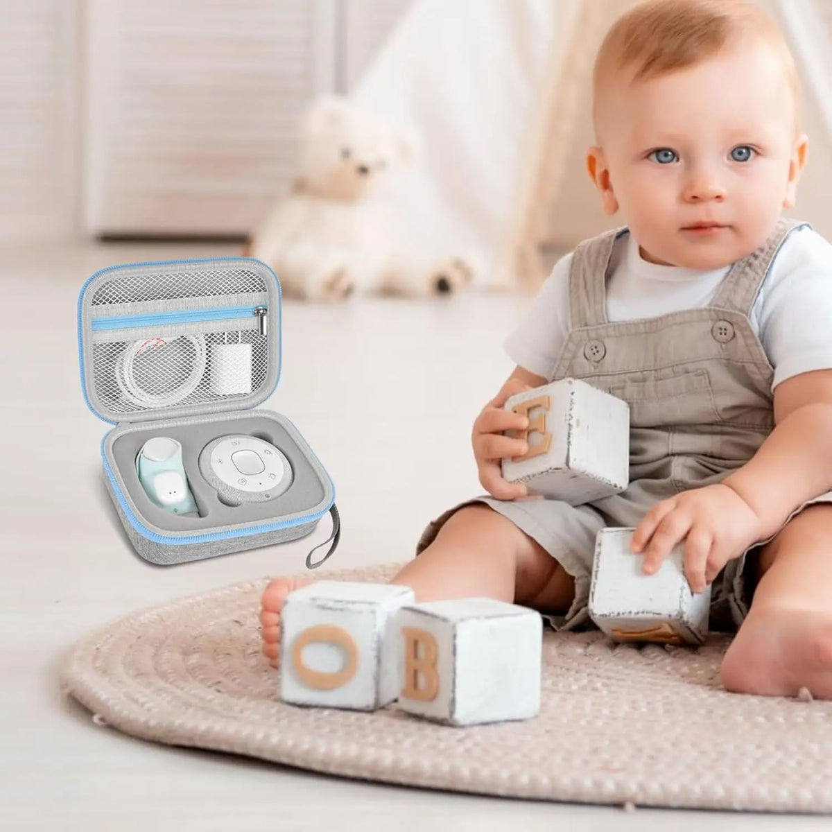 Case Compatible with Eufy Baby Smart Sock Baby Monitor, Infants Heart Rate/Blood Oxygen Levels/Breathing Monitor & Accessories