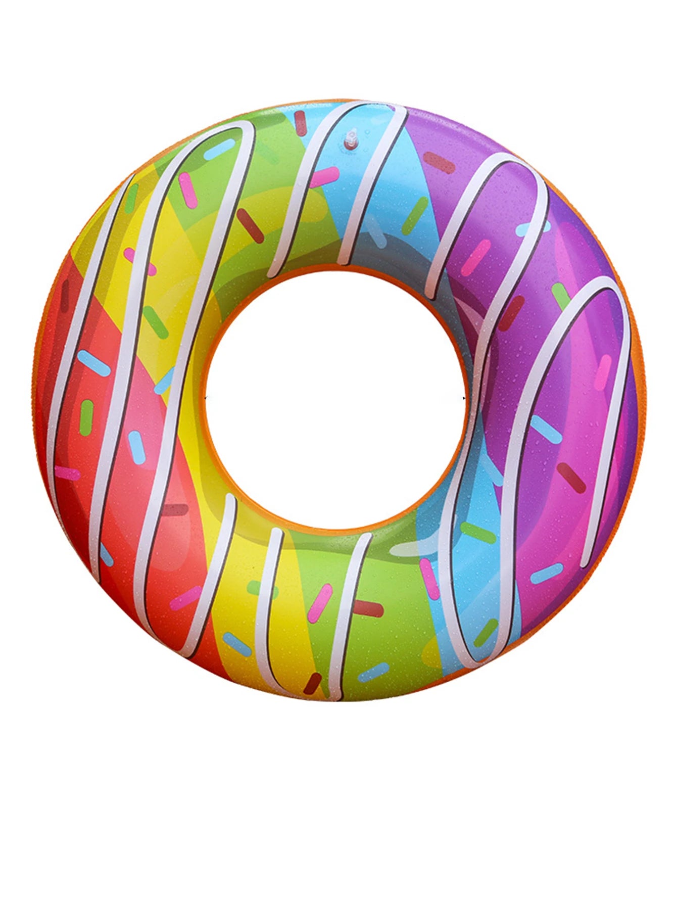1pc New Striped U-Shaped PVC Inflatable Swimming Ring，Arch Shape Design Swimming Pool Float，Summer Beach & Pool Party Essential