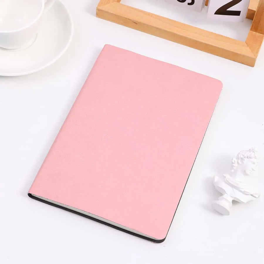 A5 Soft Leather Notebook, 120 Pages, Office Stationery, Waterproof Cover, Comfortable Touch, Hot Selling