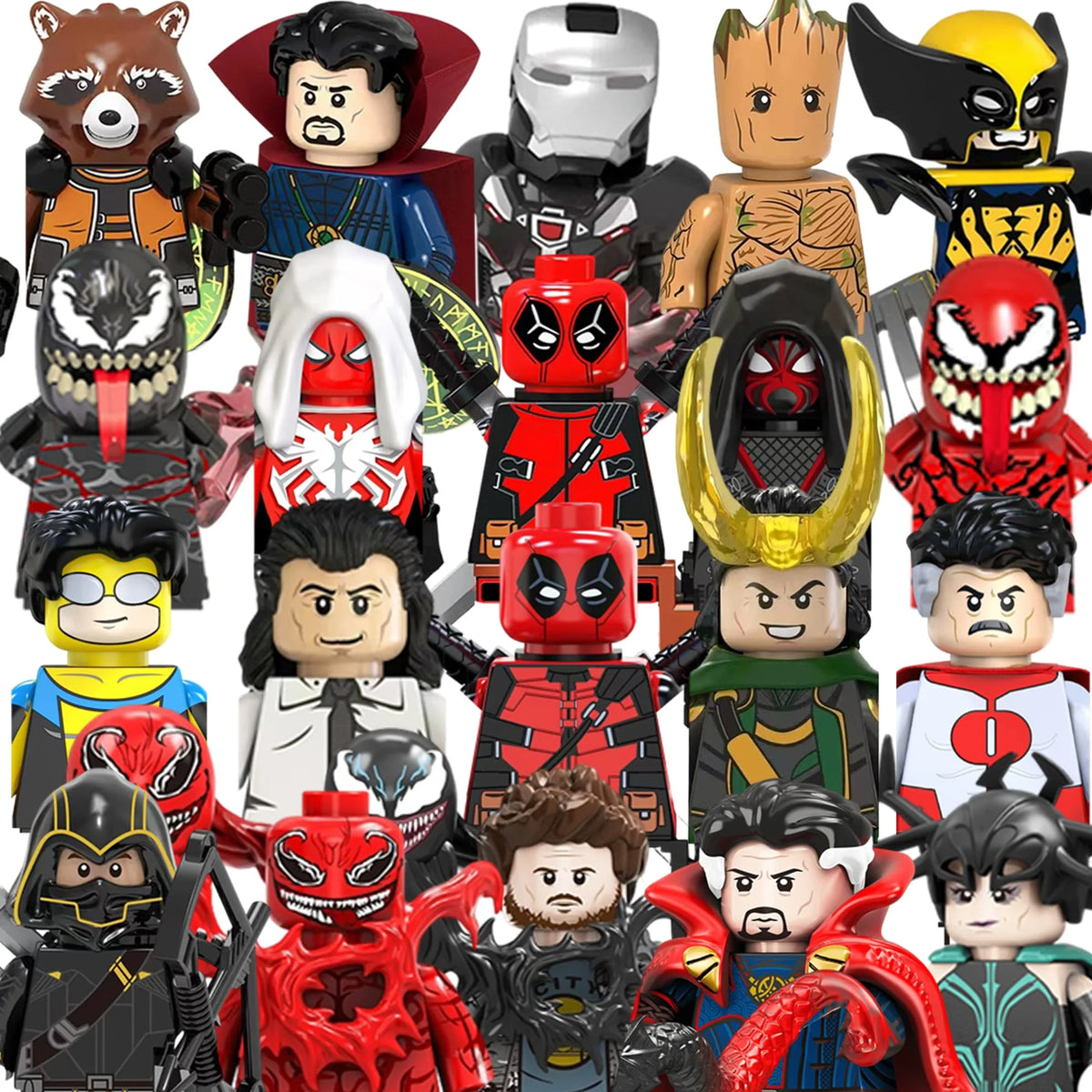 Marvel building blocks toy MINI brick toys Venom Loki Invincible Omni man Hela Assemble dolls toys holiday gifts