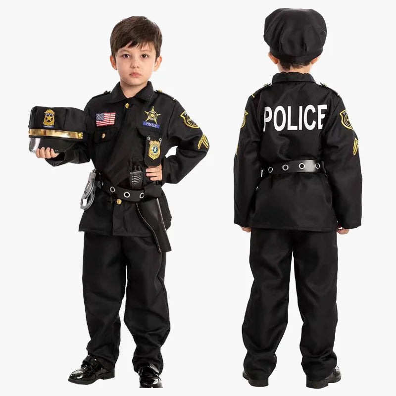 2025NEW Police Cosplay For Boys Girls Halloween Costumes Police Woman Fancy Role Play Kids Performance Show