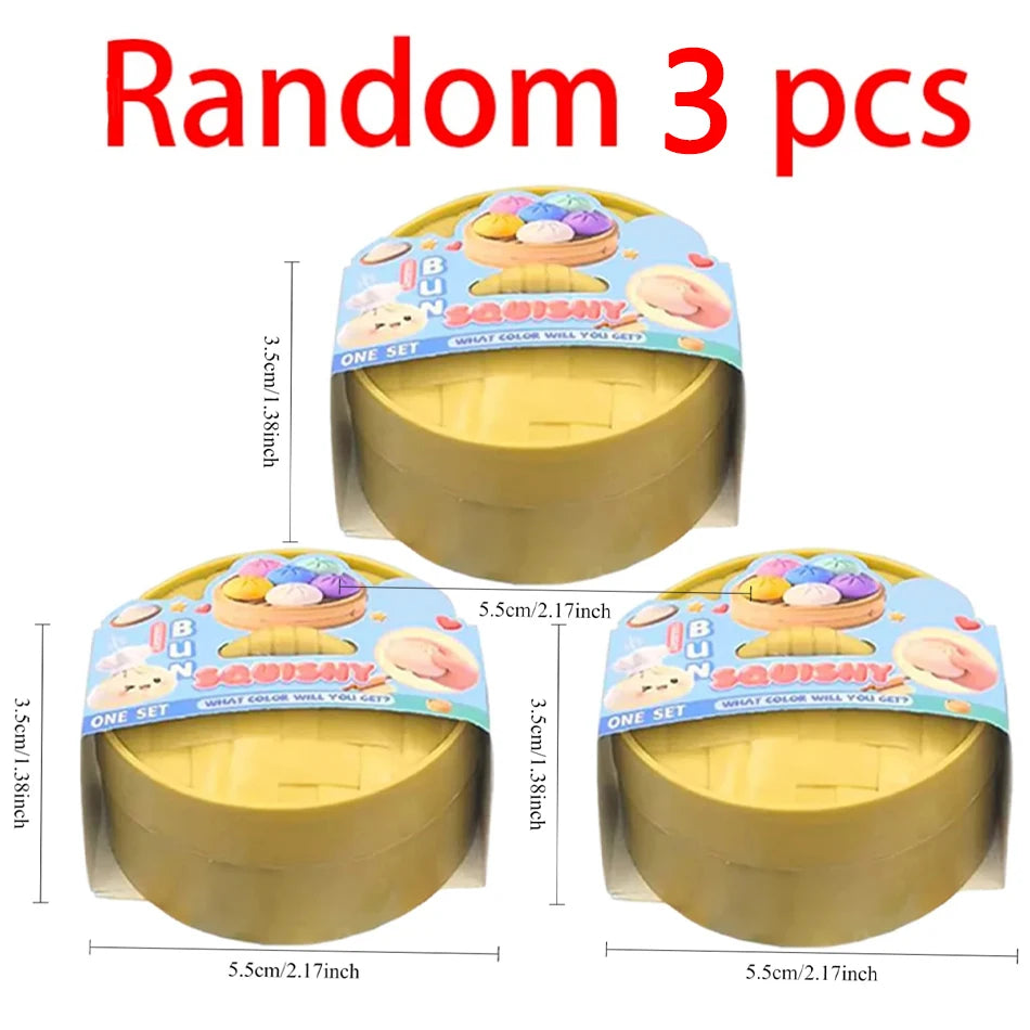 Blind Box Colorful Simulated Dumpling Squishy Relaxing Relieve Anxiety Antistress Enhance Happiness Rebound Squeeze Reliever Toy