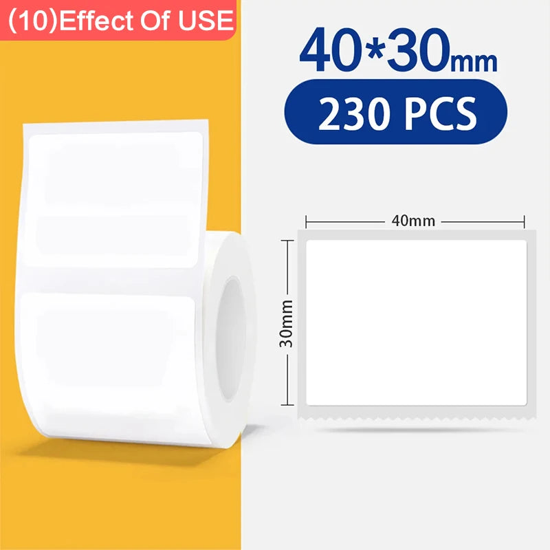 Niimbot 1Roll B1 White Sticker Waterproof Paper Adhesive Label White Anti-Oil For B1 B21 Mini Portable Thermal Printer Tape