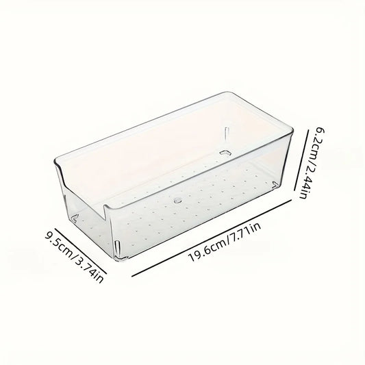 Clear Makeup Organizer Set of 7, Stackable Drawer Dividers for Cosmetics & Desk Storage, Countertop Organization