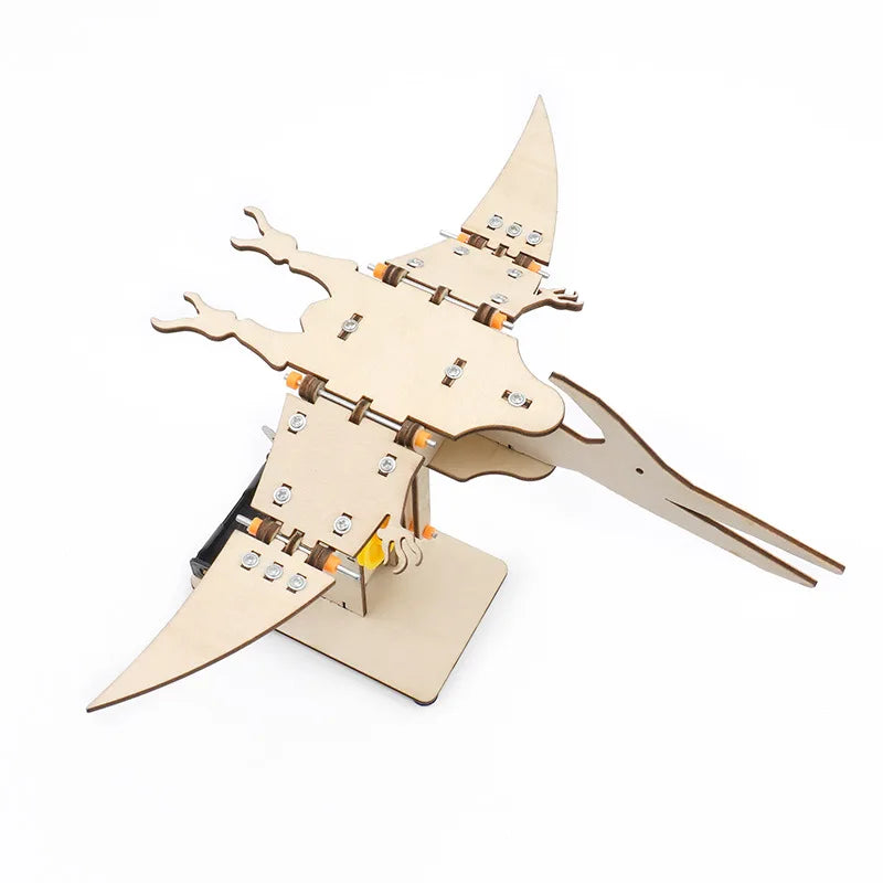 1/4PCS Dinosaur STEM Toys for Kids 3D Wooden Puzzle Model Robot Model Kit DIY Educational Science Building STEM Projects Gift