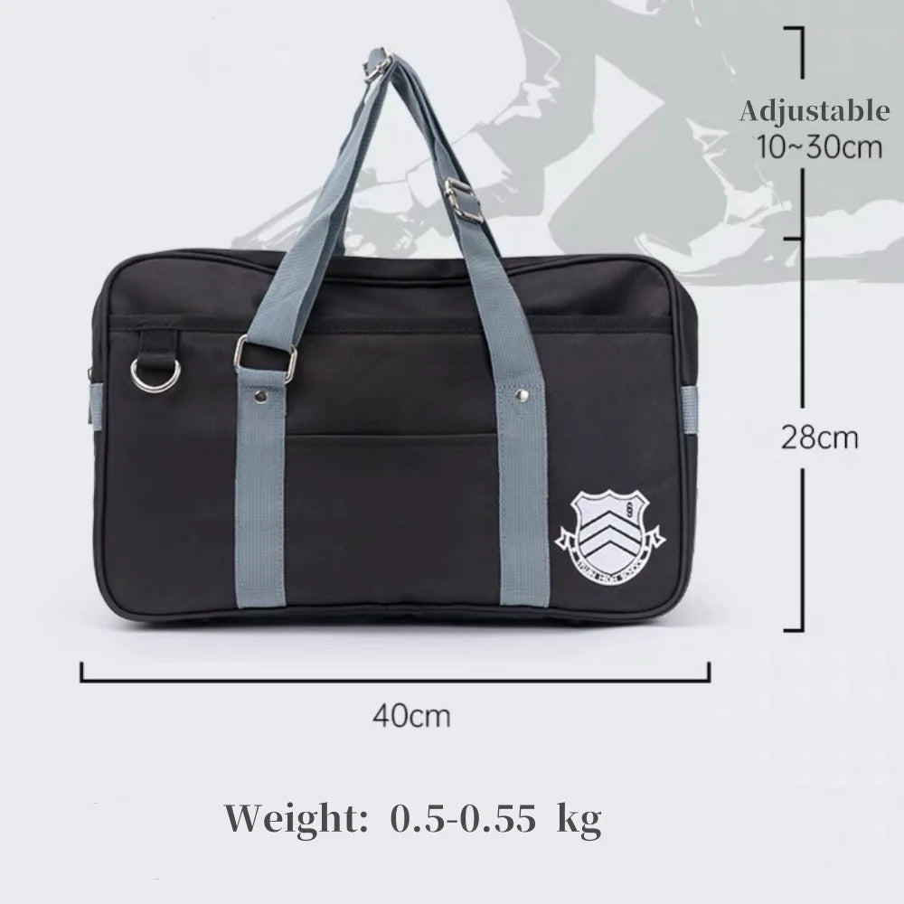 Game Amamiya Ren Joker Syujin High School Cospaly Student JK Uniform Shoulder Bag Travel Black Handbag Accessory