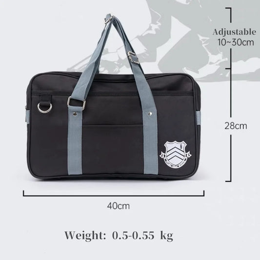 Game Amamiya Ren Joker Syujin High School Cospaly Student JK Uniform Shoulder Bag Travel Black Handbag Accessory
