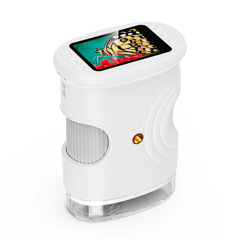 1000X Pocket Microscope for Kids with 4K 2.0" Screen Digital Handheld Rechargeable Portable Science Toy STEM Educational Gift