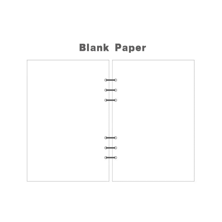 A7 6Holes Loose Leaf Notebook Refill Spiral Binder Inner Page Weekly Monthly To Do Line Dot Grid Inside Paper Stationery