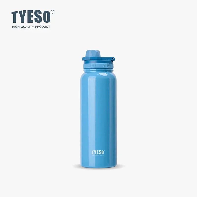 TYESO Thermos Bottle Car Insulated Flask Water Tumbler for Outdoor Sports Travel Vacuum Flasks Stainless Steel Thermal Cup