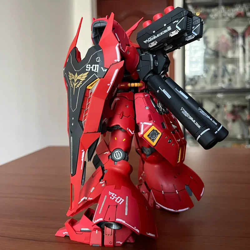 Sazabi RG 1/144 Mech Assembly Model Kit Action Figures Boy Puzzle Toys Gift Collectible Desktop Ornament Doll With Water Sticker