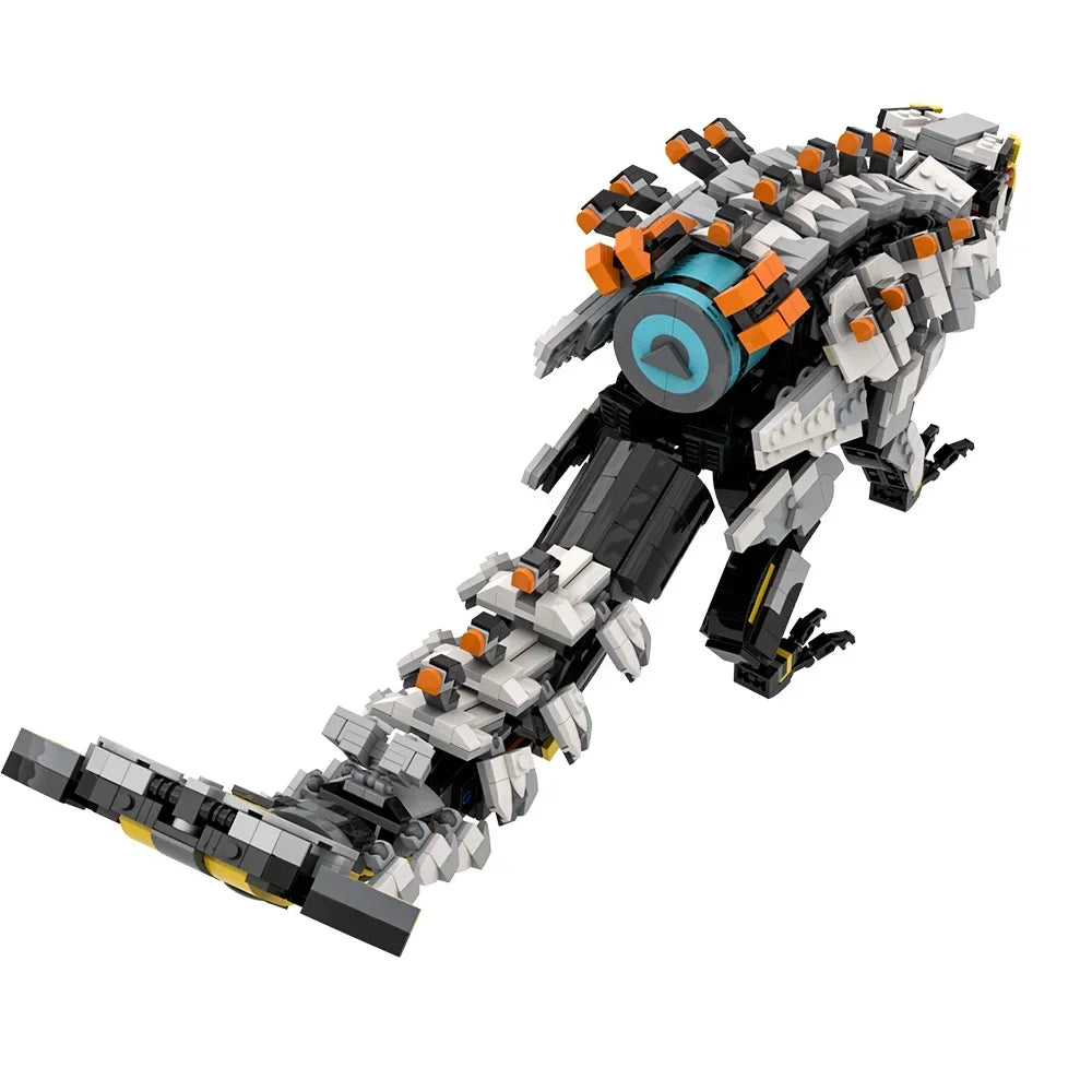 MOC Mechanical Horizons West Tooth Rollerback Building Blocks Set Zero Dawn Dinosaur Storm Monster Bricks DIY Toy Birthday Gifts