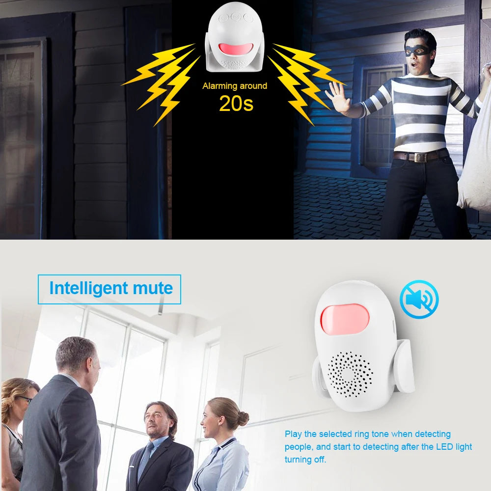 KERUI M120 PIR Motion Sensor Alarm Infrared Anti-Theft Burglar Welcome Chime Human Motion Detector Garage Shop Home Security