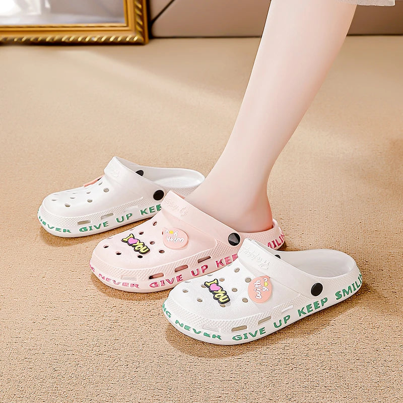 Summer Women Casual Jelly Shoes Sandals Women's Sandals Pink Lady Girl Sandals Hollow Out Mesh Flats Beach Flats Sandals