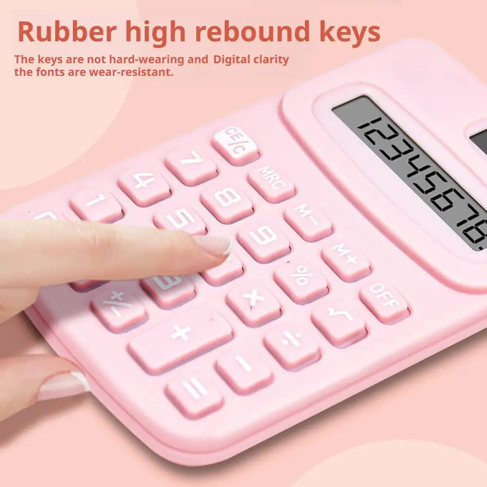 Small Solar Calculator Portable Calculator Cute 8 Digits LCD Electronic Home Office Calculator For Kid Primary School Calculator