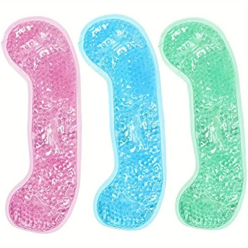 Reusable Hot/Cold Gel Forehead Ice Pack - Soft Cooling Pad for Head Comfort - Home, Office & Outdoor Use - Summer Essential