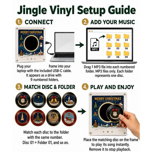 Christmas NFC Sensing Song Player Smart Magnetic Music Fridge Light Touch To Play Vinyl Record Player Acrylic Rotary Disc Machin
