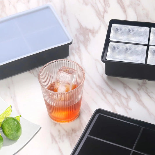 4Grid Giant Storage For Food Meal Sauce With Lid Silicone Freezer Trays Extra Large Soup Container Ice Tray Food Freezing Molds
