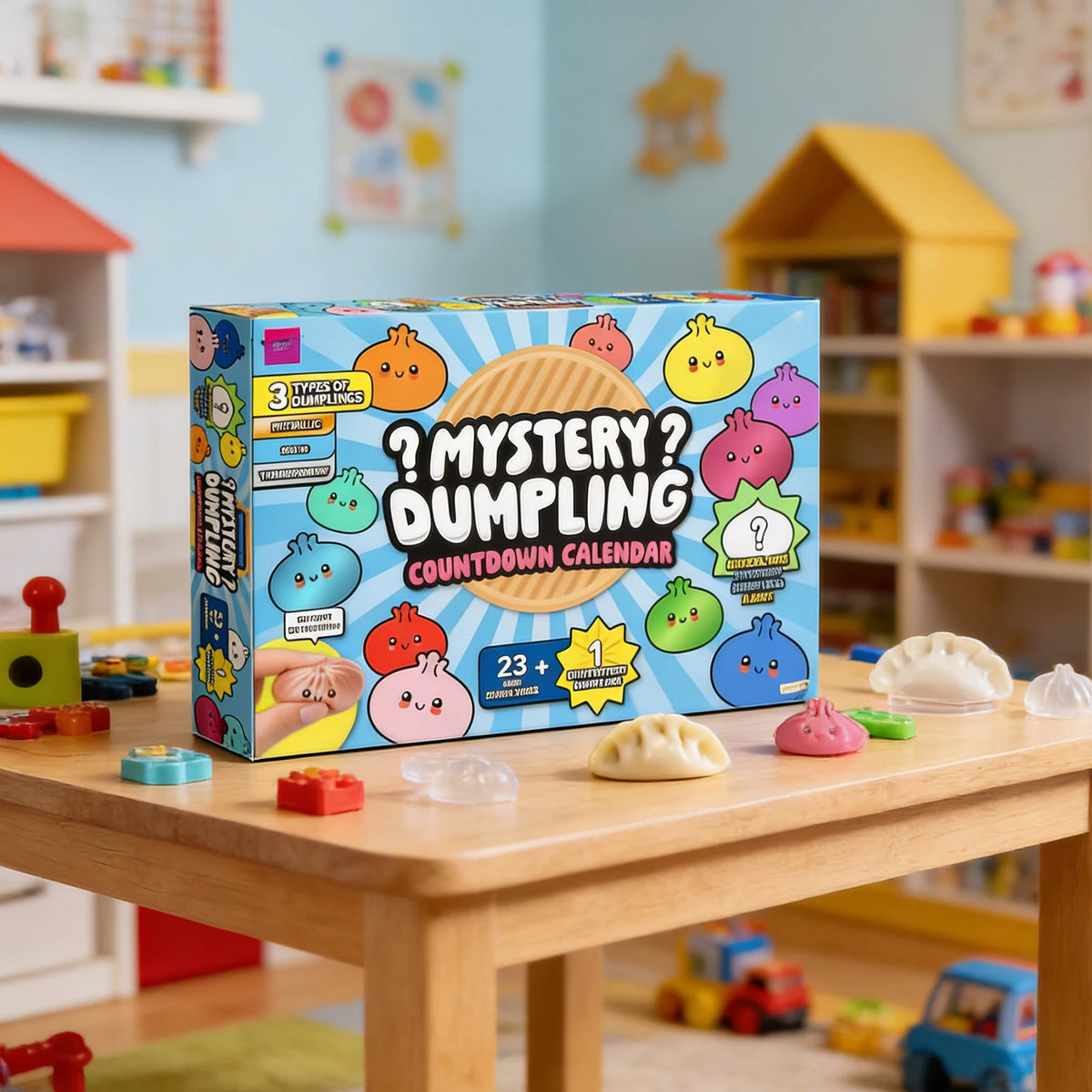 24 Days Squeeze Dumpling Advent Calendar Slow Rising Dumpling Squishies Decompression Dough Dumpling Squishy Toy for Kids Adults