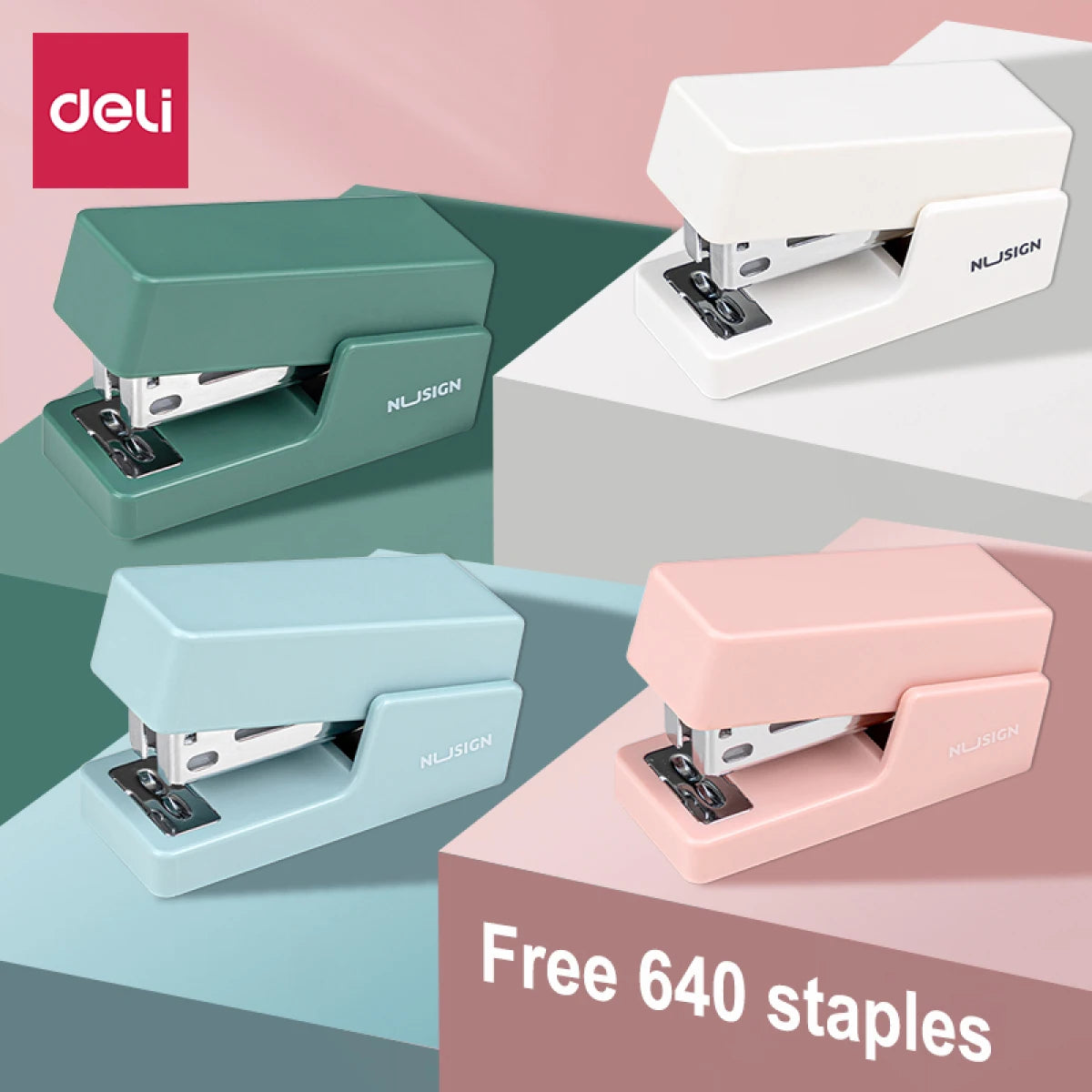 Mini Stapler Set Portable Color Paper Binding Machine Use 24/6 26/6 Staples Fashion Stationery Office Supplies